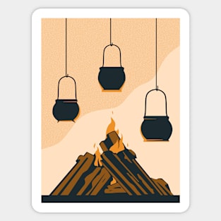 Campfire heating up! Sticker